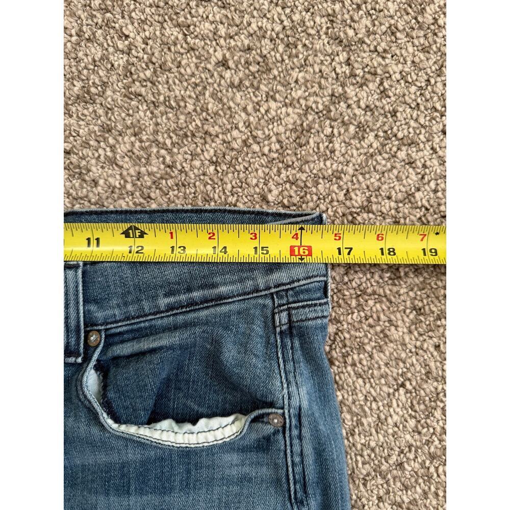AYR The Bomb Pop Ankle Fray Straight Leg Jeans Classic Blue Wash Size 32 - Picture 11 of 14